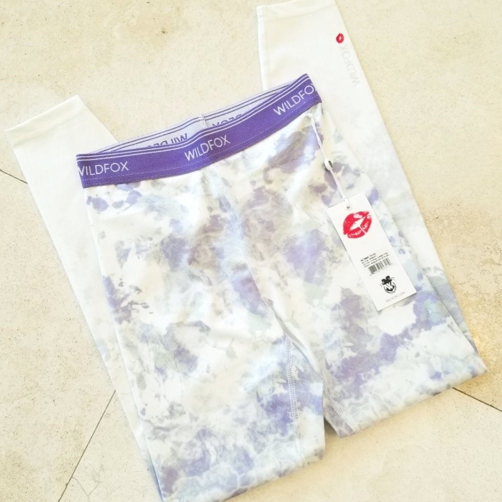 Wild Fox Ombre Tie Dye High Waist Athletic Athleisure Legging Pants NWT - Picture 5 of 15
